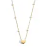 Cadena de bolas de acero de titanio collar de acero de titanio con forma de corazón para mujer, joyería para clavícula de acero de titanio
