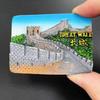 Imán de Refrigerador de Resina Gran Muralla de Beijing 1 Cultural y Creativo Rectangular Creativo Tridimensional Souvenir de Viaje Pegatina Magnética Manualidades