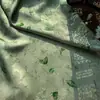 Mariposas Verdes Jugando en la Nieve, Tela de Seda Jacquard Xiangyun de Rayón, Camisa de Estilo Nacional Chino Nuevo, Chaleco, Tela Hecha a Mano para Cheongsam