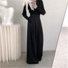Chic Coreano Principios de Otoño Francés de Alta Gama Suelto Drapeado Pantalones Casuales Pantalones de Pierna Ancha para Mujer Estilo Coreano Pantalones Rectos
