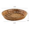 Cesta Oval de Rattan Plástico para Frutas Estilo Nórdico Doméstica Cesta de Armazenamento para Lanches