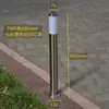 Luminária de poste cilíndrica de aço inoxidável para iluminação de solo, para exterior, pátio de villa, parque, floresta, paisagem de cena ampla