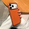 Bolsa Tambor Cor Sólida Galvanizada Capa para Celular com Padrão de Couro Adequada para Apple 17Promax Tendência 16 Furos Grandes 13/14 Sensação de Pele 11