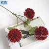 Arreglo Floral Simulado Crisantemo 3 Cabezas Crisantemo Ping Pong Utilería Floral para Boda Decoración Salón de Bodas Flor de Seda Diente de León Venta al por Mayor
