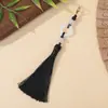 Estilo nacional borla fleco bucle anillo de correr cierre de langosta borla accesorios de decoración de ropa colgante de abanico borla colgante Hanfu broche pequeño colgante