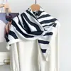JM Lenço Grande Estampa Zebra Retrô Lenço de Cetim Imitação de Seda Moda Simples Lenço Decorativo Xale