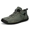 Zapatos de Cuero para Hombre de Talla Grande Transfronterizos de Corte Bajo Cosidos a Mano Casuales Zapatos Planos Slip-On Slip-Ons Zapatos de Conducción para Hombre