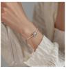 Pulsera de Perlas con Pepitas de Plata S925 para Mujer Estilo Ins Collar Pequeño de Pepitas de Plata Pepitas de Plata de Agua Dulce Natural Hecho a Mano