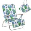 Fornecimento direto da fábrica capa para cadeira de praia toalha para espreguiçadeira bolsa toalha de praia capa para cadeira com bolsa pedido mínimo folha flor