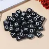 Cuentas Cuadradas de Acrílico de 8 mm con Doble Agujero Letras Inglesas Sueltas Accesorios para Joyería DIY Pulsera Collar Accesorios con Cuentas