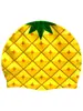 Gorro de Natación de Silicona con Estampado de Frutas para Adultos, Al Por Mayor, Equipo de Natación Unisex, Gorro de Natación de Alta Elasticidad, Alto Valor Estético
