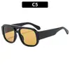 Nuevas Gafas de Sol Aviador de Doble Puente Ancho Lateral de Moda Gafas de Sol Hip Hop Punk Europeas y Americanas Transfronterizas Gafas de Sol Personalizadas