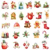 50 Pegatinas Navideñas Transparentes para Decorar Cuadernos Hechos a Mano, Tabletas, Guitarras, Maletas, Cajas de Almacenamiento, Material Impermeable