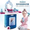 Casa de juego de cocina Frozen Disney, carrito, maleta, tocador de juguete, princesa Elsa, juguete para niña
