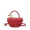 Bolsa feminina de sela verão casual cor sólida textura da moda 2026 alça larga de ombro alça única transversal