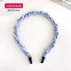 Diadema Infantil Fresca Fruncida Paquete de Perlas para Niña Tarjetas de Pelo Antideslizantes Cuadriculadas Diadema con Lazo de Princesa