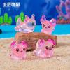 Creativo Transfronterizo Coral Hexagonal Salamandra Resplandor en la Oscuridad Manualidades de Resina Decoración Accesorios Adornos Pequeños Lindos Hechos a Mano