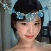 Princesa Sirena~Collar de Flor de Uva Azul Hielo para Mujer, Estilo de Alta Gama, Cadena para Clavícula Estilo Exagerado de Vacaciones en la Playa