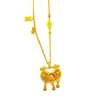 Popular en Tiktok Oro Arena Giratorio Auspicioso Ruyi Candado de Bendición Collar para Mujeres Campana de Filigrana Hueca Cadena para Clavícula Venta al por Mayor