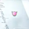 Pendientes de Aleación de Titanio ASTM F-136 Cabeza de Gato Pequeño Diablo Ópalo G23 Titanio Ópalo Piercing Labial Piercing Lengua Joyería para Orejas