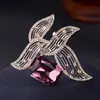 Nuevo Broche de Cristal de Imitación con Forma de Lazo de Alta Gama Exquisito Lujo Diseño de Corsage Pin Exagerado de Nicho Accesorios