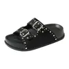 Nuevas Chanclas de Mujer de Estilo Birkenstock con Suela Gruesa, Versátiles y de Moda, Moda de Verano, Lujo Ligero, que Aumentan la Altura, Diseño de Hebilla, Sandalias para Exteriores y Playa