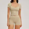 Conjunto Esportivo de Toque Natural Transfronteiriço para Primavera, Conjunto Casual de Yoga Fashion紧身, Conjunto Esportivo para Corrida ao Ar Livre 2539
