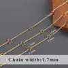 Venta Caliente Transfronteriza Estrella de Cinco Puntas/Cadena de Estrellas Chapado en Cobre 18K Cadena de Oro Real Pulsera Collar Material para Manualidades DIY