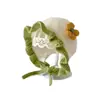 Bonito Gorro de Pescador de Encaje Tejido para Bebé y Mujer con Protección para los Oídos, Sombrero Dulce de Moda Otoño Invierno, Gorro de Lana, Gorro de Bebé, Princesa