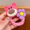 Faixa de cabelo de desenho animado infantil, faixa de cabelo para meninas, não machuca o cabelo, acessórios de cabelo para cabeça de bola elástica de menina, rabo de cavalo alto, elástico