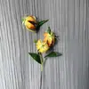 Flor Artificial 3 Cabeças Lírio Chama Cenário de Casamento Arranjo Adereços para Fotografia de Flores Artificiais Fabricante Atacado