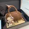 Bolso Boston Vintage de Cuero Mate con Estampado de Leopardo Coreano, Bolso de Hombro Cruzado, Bolso de Almohada para Mujer