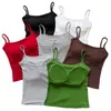 Camisola Básica Rayada Dulce y Picante para Mujer con Copas Integradas, Corte Ajustado, Top de Moda y Versátil