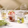 Taza Bobo de Celebridad de Internet Taza Linda Taza con Popote Taza Bobo Transparente para Té de Leche Taza para Té de Frutas con Postre Taza para Beber Agua Taza Personal