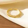 Novo Anel Vazado Totalmente Cravejado com Diamantes Transfronteiriço, Versão Larga com Cravação de Diamantes, Moderno e Elegante, Anel Aberto Ajustável para o Dedo Indicador