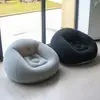 Sofá inflable flocado listo para enviar transfronterizo, sillón reclinable redondo plegable para gente perezosa, silla de camping inflable portátil, venta al por mayor