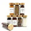 Potes para temperos de acampamento (12 unidades) 120ml 120g Bambu+Vidro
