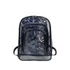 Mochila transparente estilo coreano mochila personalizada graffiti transparente personalizada mochila escolar para estudiante universitario gran capacidad pvc bolsa para hombres y mujeres