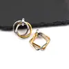 Colgante Pequeño Redondo de Aleación de Tres Anillos Geométricos Simples Ins Colgante para Collar Hecho a Mano DIY Materiales para Joyería Accesorios