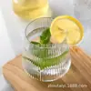 Vaso de Vino Rayado Famoso en Internet Transfronterizo de 13.5oz, Vaso Transparente de Plástico PET, Vaso Reutilizable para Cerveza de Mercado Nocturno