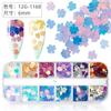 12 cuadrículas Serie Dorada 6m trébol de cuatro hojas joyería para uñas lentejuelas purpurina polvo brillante material gel esmalte de uñas al por mayor