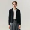 Zhenrong~Suéter Cardigan de Punto Trenzado 100% Cachemira para Mujer Retro Commute Doble Cremallera Abrigo Suéter Moderno
