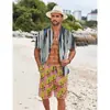Novedad Pantalones Cortos de Flores para Hombre Bob Esponja Modernos Estampado Completo Pantalones Verano Retro Hawaianos Casuales Pantalones de Playa