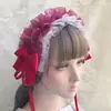 Diadema Lolita de hermana suave japonesa Diadema dulce versátil accesorios para el cabello kc Diadema de hilo de nieve humanoide hermosa Niña Lo