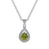 Collar de Plata de Ley 925 de Venta Caliente Transfronteriza para Mujer con Piedra Preciosa de Moissanita Colorida de 1 Quilate Joyería Simulada de Gama Alta al por Mayor