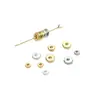 Separador Venta al por Mayor Fuerte Retención de Color Relleno de Oro de 14K Redondo Aplanado Separador de Cuentas Sueltas Pulsera DIY Joyería Joyería con Cuentas Accesorios