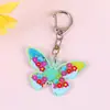 Llavero de Mariposa con Gradiente de Ventana Colgante de Acrílico Lindo Personalizado Color Láser Dibujos Animados Adornos Colgantes Decoración de Mochila Escolar