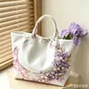Site Independente Temu Estilo Novo Transfronteiriço Bolsa de Mão Impermeável PVC+Lona Portátil para o Dia a Dia Bolsa de Ombro Bolsa Tote