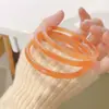Livro Vermelho Pequeno com Chá Branco Qinghuan Sino Jingle Vidro Imitação de Jade Estilo Nacional Simples Simples Simples Anel Anel Anel de Casal