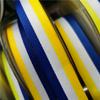 Punto de fábrica 100D grano denso cinta rayada tricolor poliéster cinta intercolor ropa tira lateral accesorios de equipaje